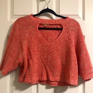 Cropped knit sweater